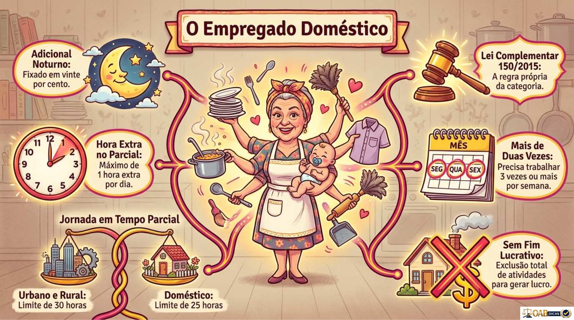 Mapa mental: O Empregado Doméstico