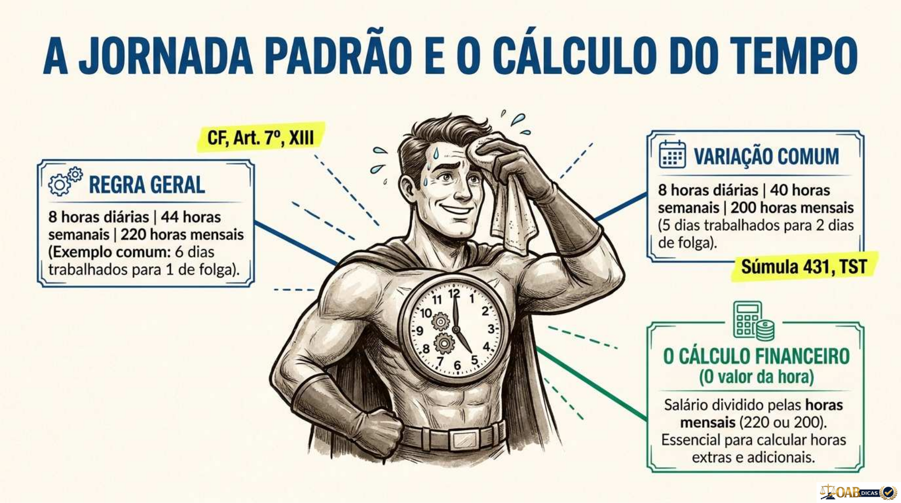 Mapa mental: A Jornada Padrão e o Cálculo do Tempo